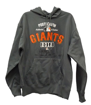 Marco Scutaro San Francisco Giants 2012 NLCS Game Used Sweatshirt